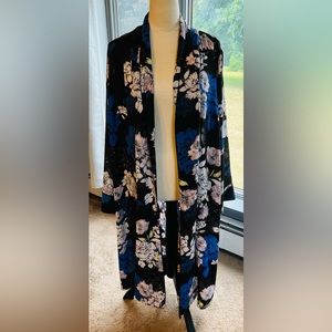 Black floral Kimono